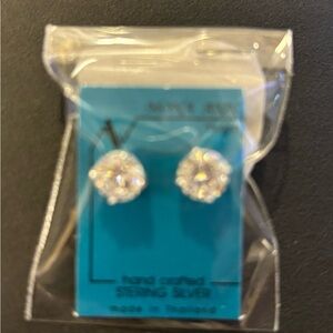 Sterling Silver cubic zirconia stud earrings